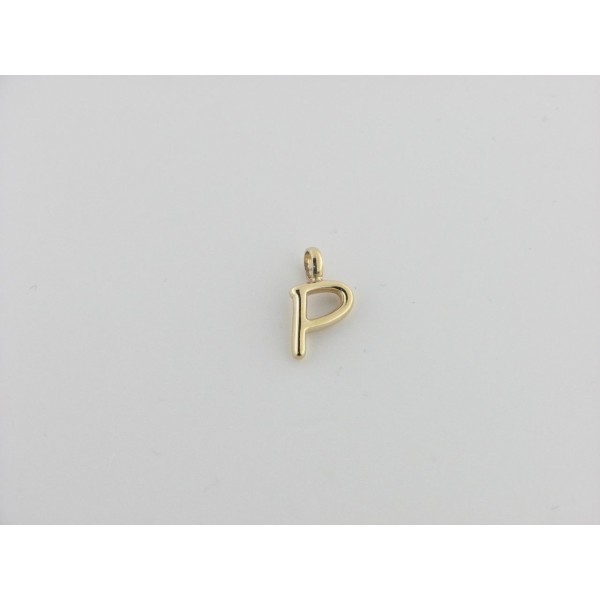 Viceroy colgante letra "P" acero chapado dorado