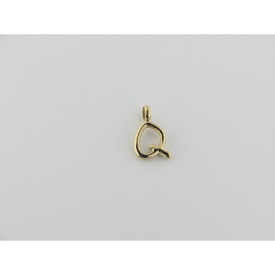 Viceroy colgante letra "Q" acero chapado dorado