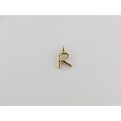 Viceroy colgante letra "R" acero chapado dorado