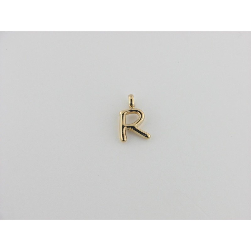 Viceroy colgante letra "R" acero chapado dorado
