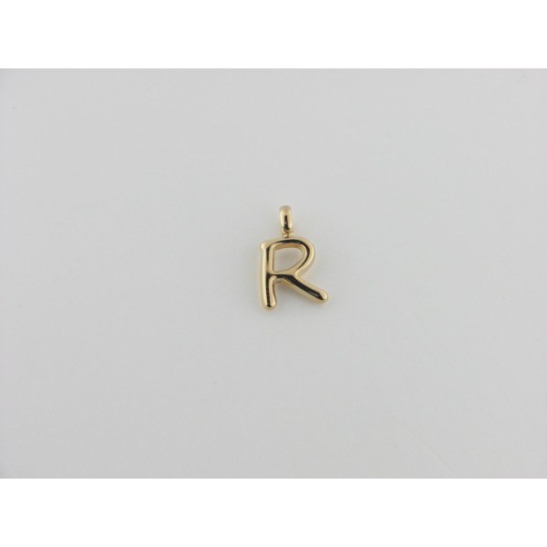 Viceroy colgante letra "R" acero chapado dorado