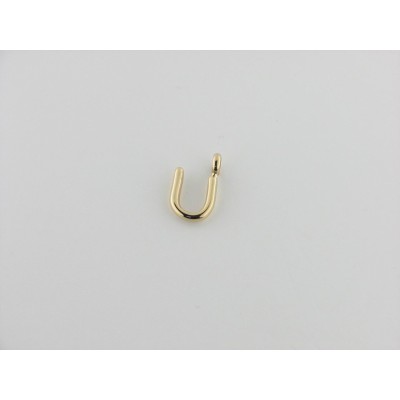 Viceroy colgante letra "U" acero chapado dorado