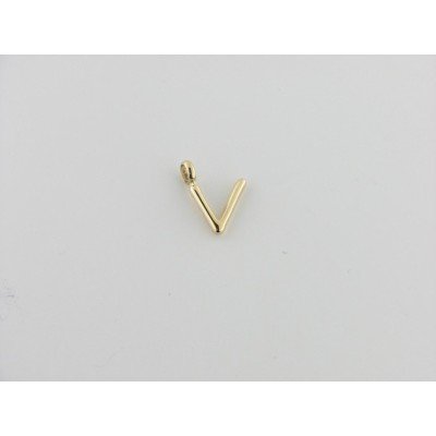 Viceroy colgante letra "V" acero chapado dorado