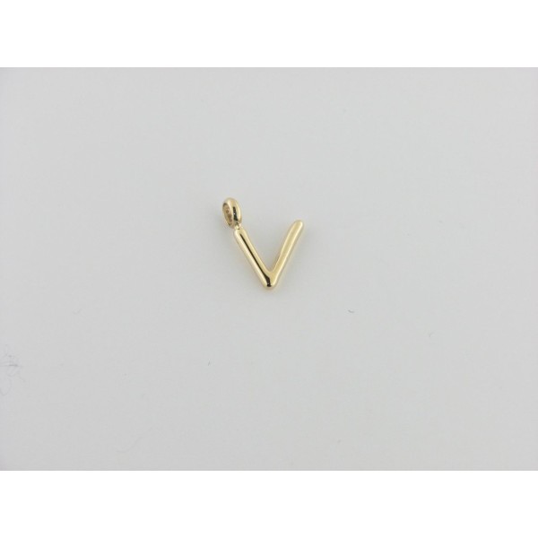 Viceroy colgante letra "V" acero chapado dorado