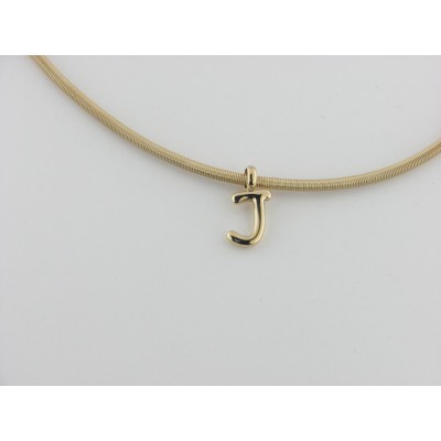 Viceroy colgante letra "J" acero chapado dorado