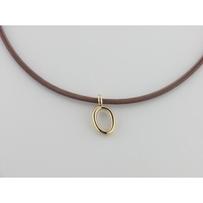 Viceroy colgante letra "O" acero chapado dorado