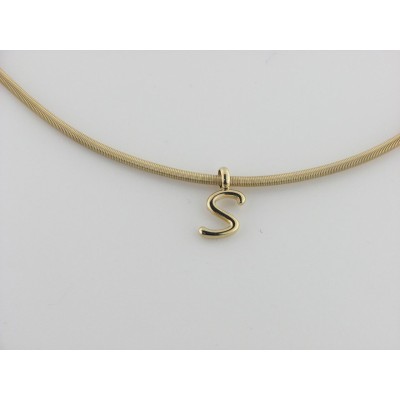 Viceroy colgante letra "S" acero chapado dorado
