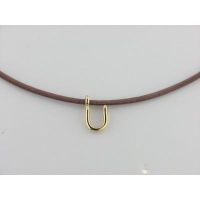 Viceroy colgante letra "U" acero chapado dorado