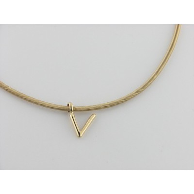 Viceroy colgante letra "V" acero chapado dorado