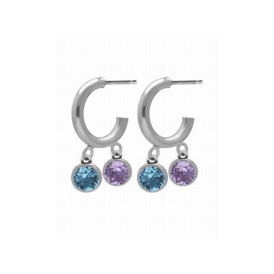 Victoria Cruz Pendientes Aro Plata Piedras