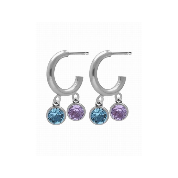 Victoria Cruz Pendientes Aro Plata Piedras