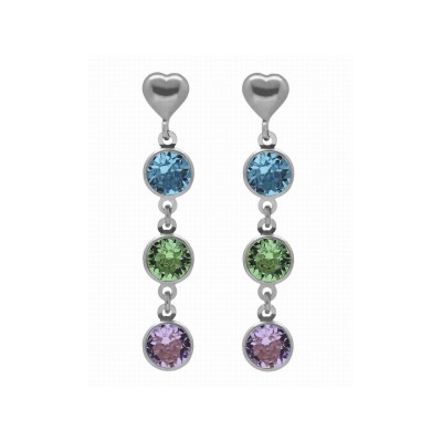 Victoria Cruz Pendientes Plata Piedras