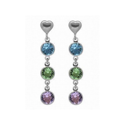 Victoria Cruz Pendientes Plata Piedras
