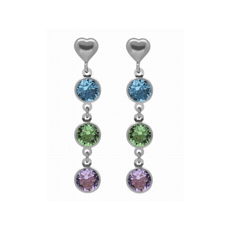 Victoria Cruz Pendientes Plata Piedras