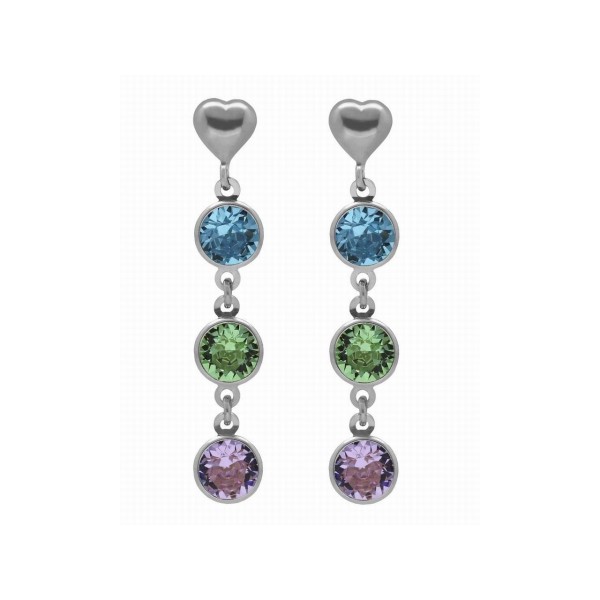 Victoria Cruz Pendientes Plata Piedras
