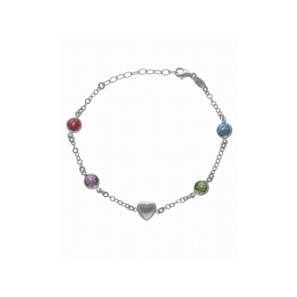 Victoria Cruz Pulsera Plata Piedras Colores