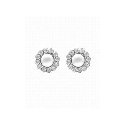 Victoria Cruz Pendientes Plata Perla Piedras