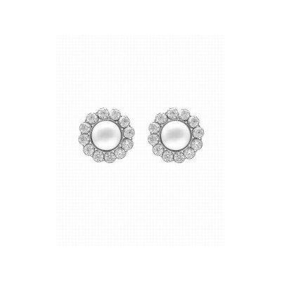 Victoria Cruz Pendientes Plata Perla Piedras