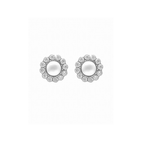 Victoria Cruz Pendientes Plata Perla Piedras
