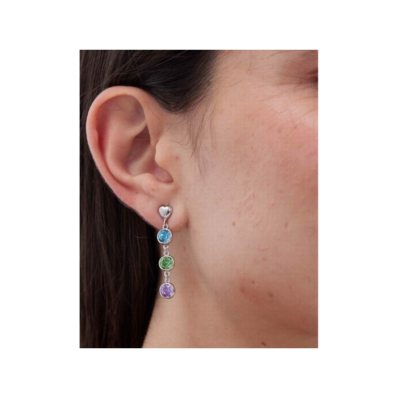 Victoria Cruz Pendientes Plata Piedras