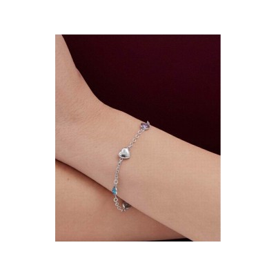 Victoria Cruz Pulsera Plata Piedras Colores