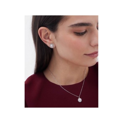 Victoria Cruz Pendientes Plata Perla Piedras
