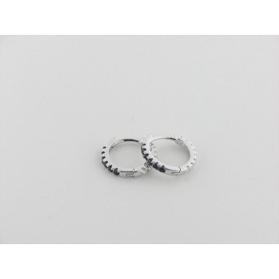 Pendientes Aro Plata Piedras