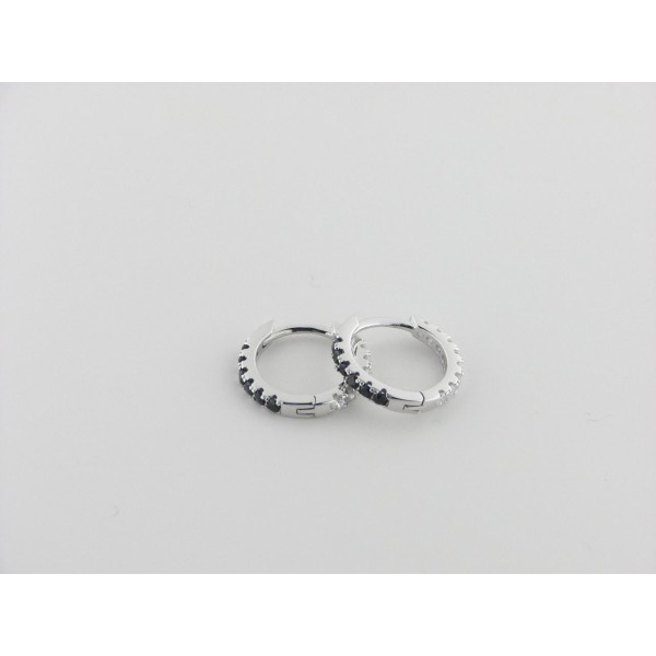 Pendientes Aro Plata Piedras