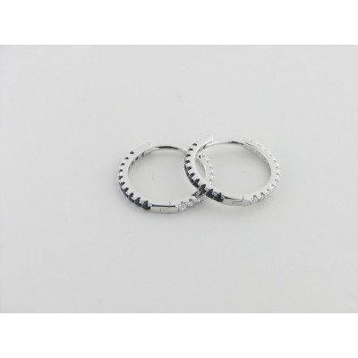 Pendientes Aro Plata Piedras