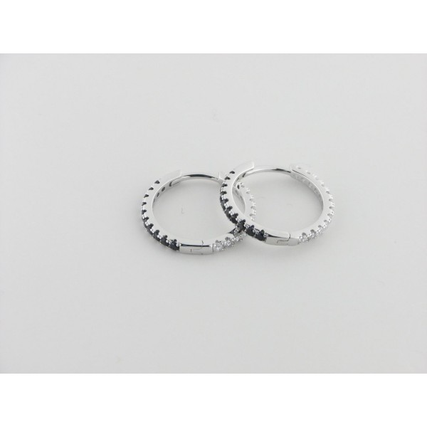 Pendientes Aro Plata Piedras
