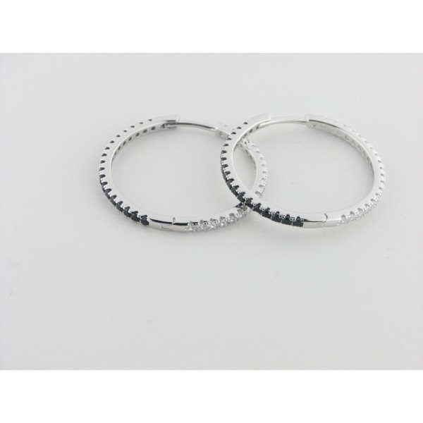 Pendientes Aro Plata Piedras