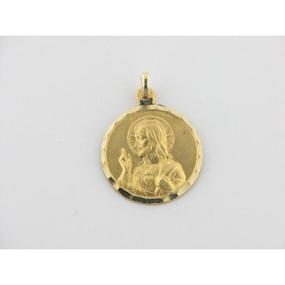Medalla Oro 18 mm Sagrado Corazón