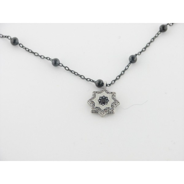 Raive Colgante Plata Piedras con Cadena