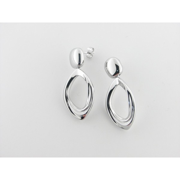 Lotus pendientes acero