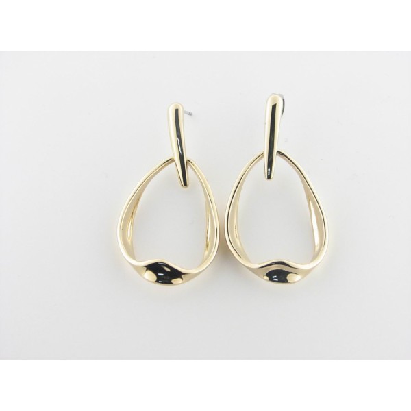 Lotus pendientes acero chapado