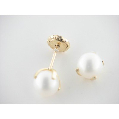 Pendientes Oro Perla