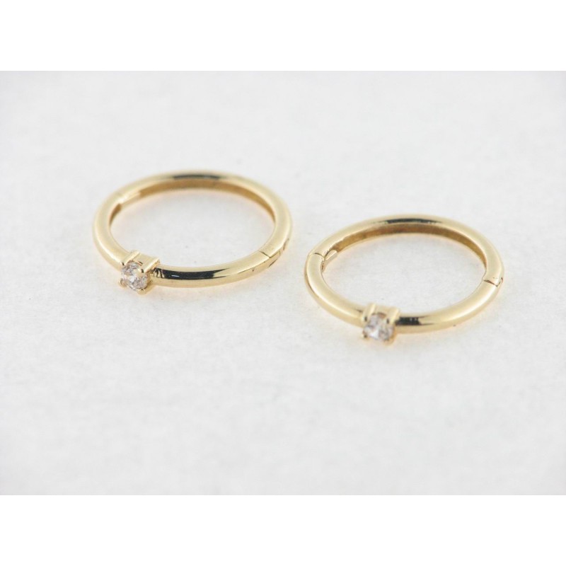 Pendientes Aro Oro Piedra
