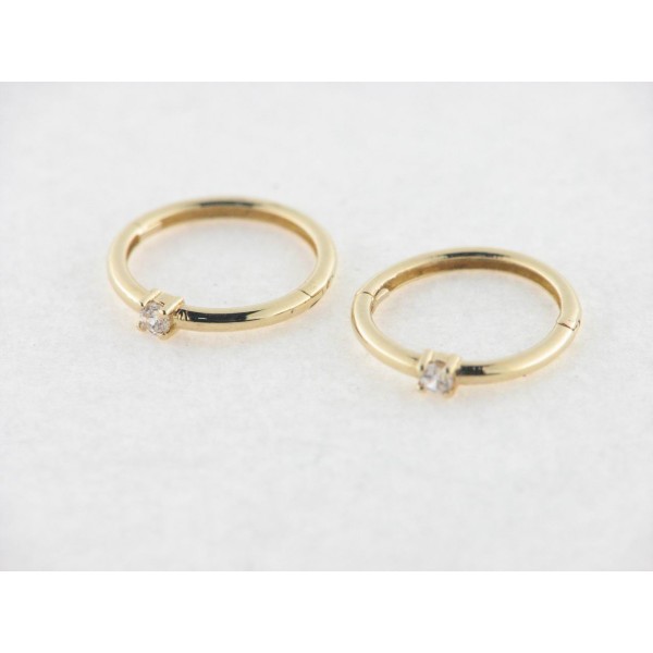 Pendientes Aro Oro Piedra