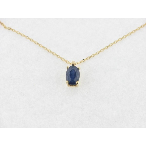 Gargantilla Oro Piedra Azul