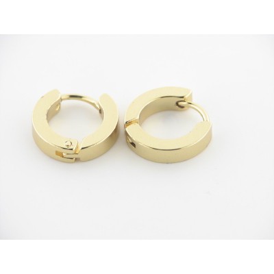 Pendientes Aro Acero Chapado 14 mm