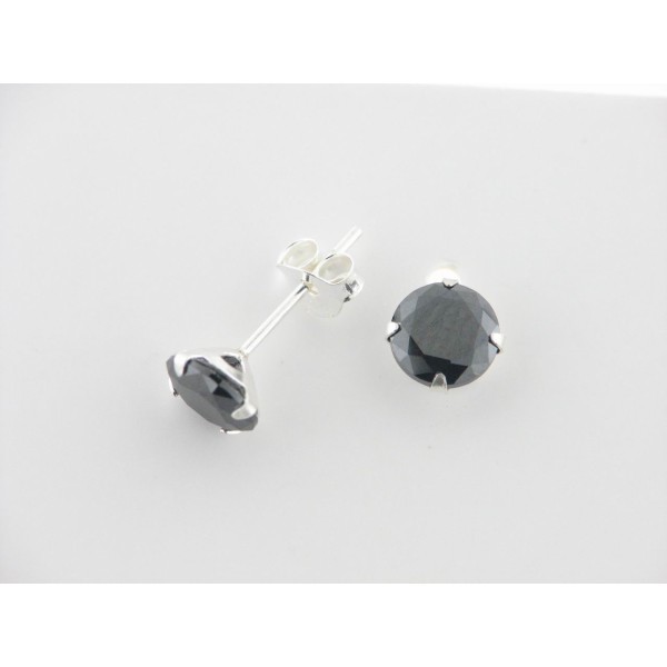 Pendientes Plata Piedra Negra