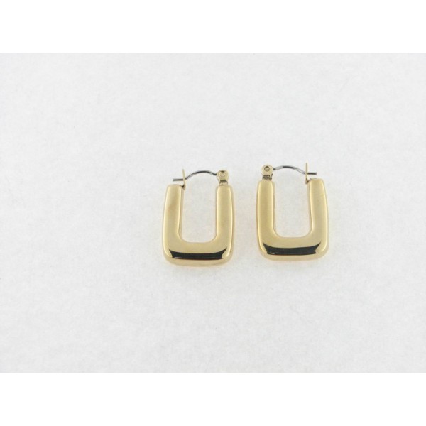 Lotus pendientes acero chapado