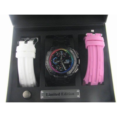 Festina crono agujas acero negro