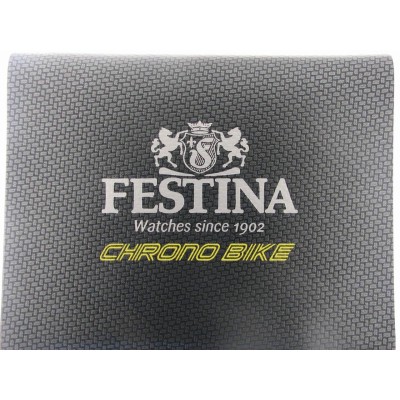 Festina crono agujas acero negro