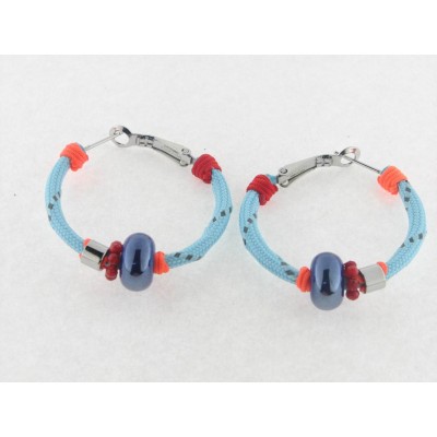 Viceroy pendientes aro acero nylon piedras