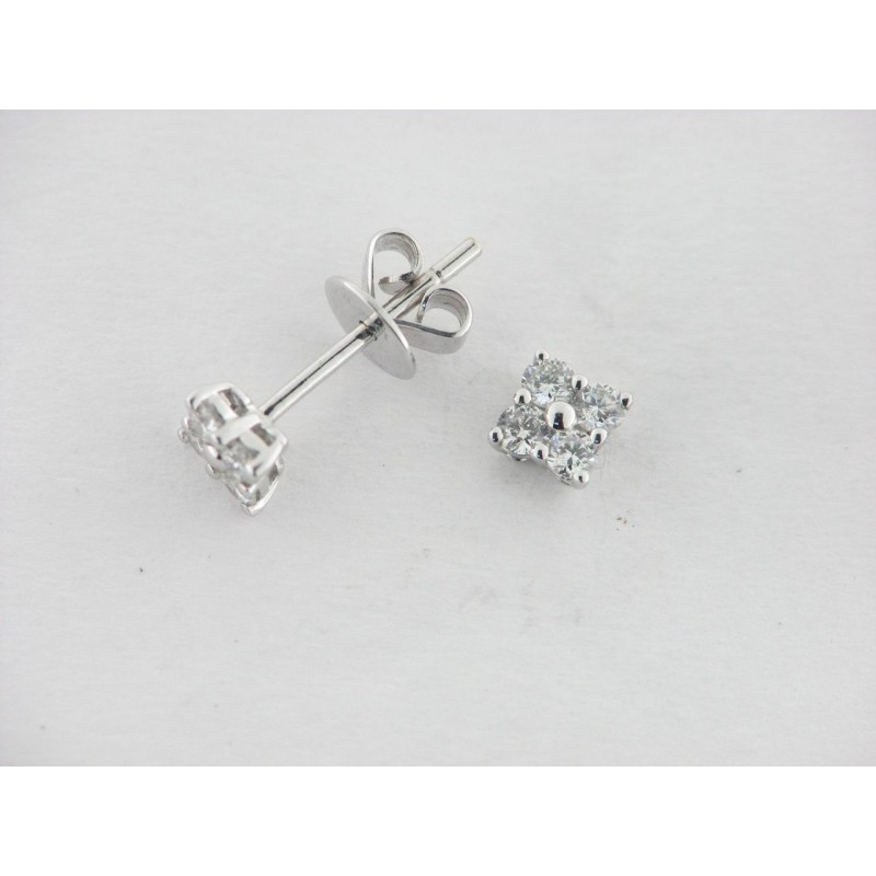 Pendientes oro Blanco Diamantes