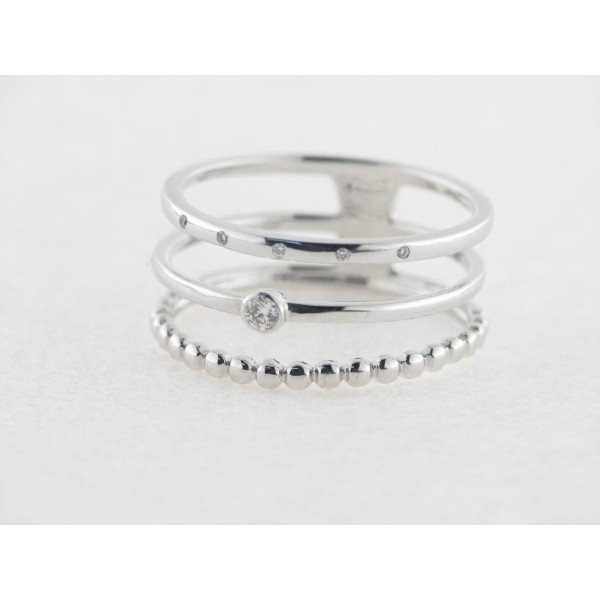 Sortija Oro Blanco Diamantes