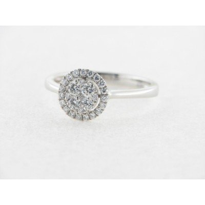 Sortija Oro Blanco Diamantes