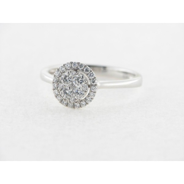Sortija Oro Blanco Diamantes
