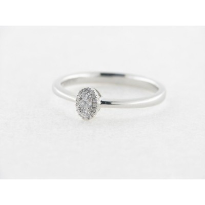 Sortija Oro Blanco Diamantes
